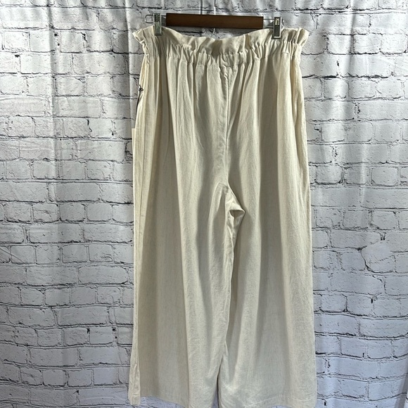 NWT June and Hudson Wide Leg Capri Length Oatmeal Color Pants - Picture 4 of 9